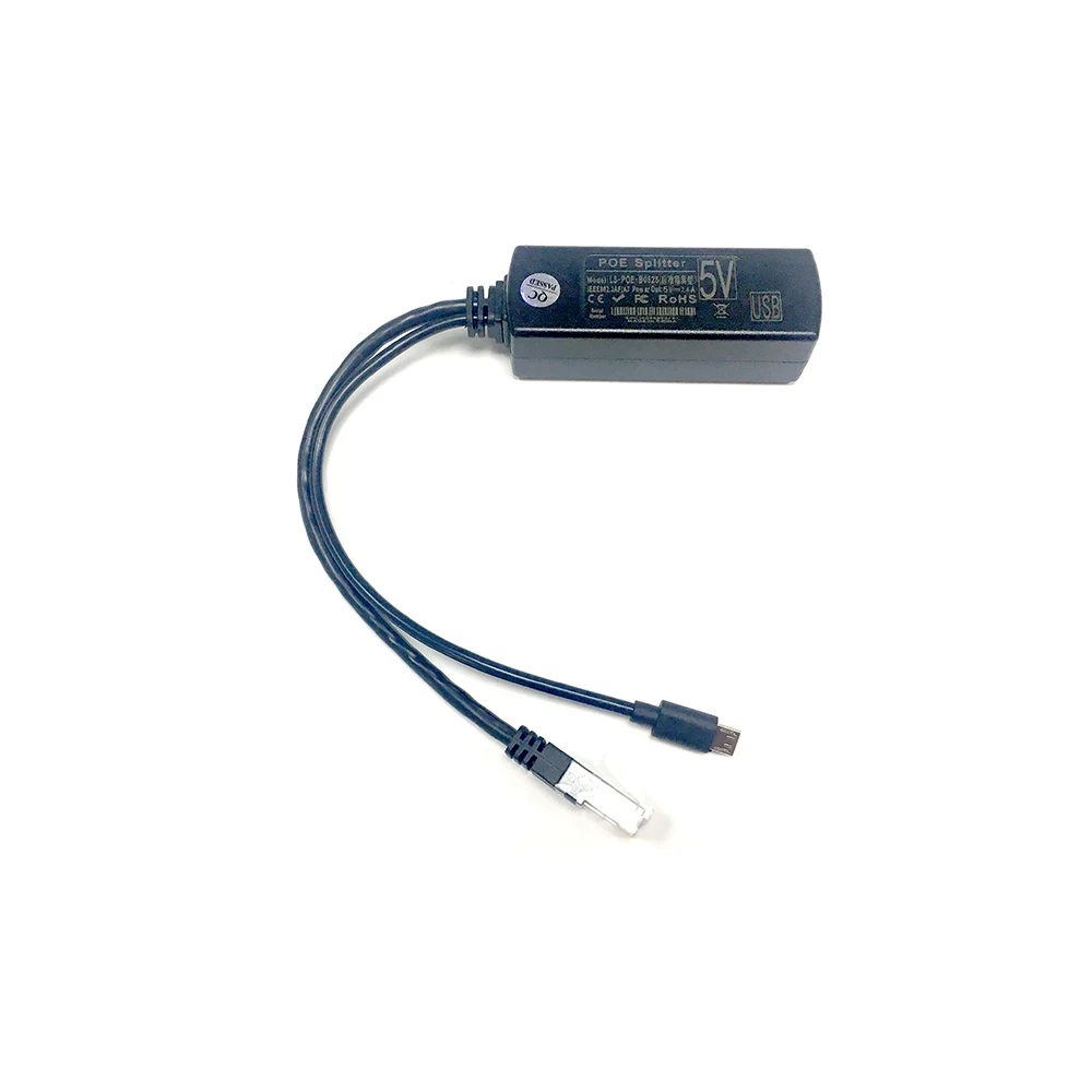 IEEE 802.3af Micro USB Активный сплиттер PoE Power Over Ethernet 48V to 5V 2.4A для планшетов Dropcam или Raspberry