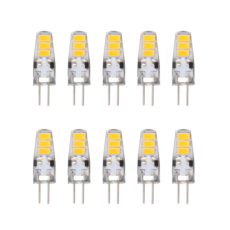 

10Pcs Warm Pure White G4 2W 5733 SMD 6 LED Lamp Bulb LED Corn Light Bulb Home Decoration Light Replace Halogen DC12V