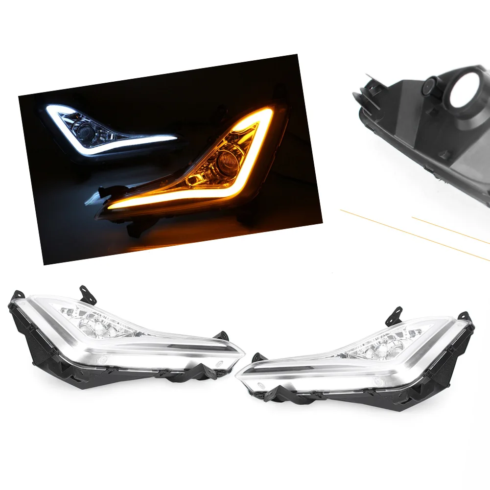 LED Fog Turn Signals Driving Day Light Daytime Running Work Lamp For Hyundai Elantra 2014 2015