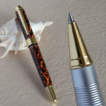 

JINHAO 250 BLACK BARREL WITH RED CLASTIC PATTERN ROLLER BALL PEN