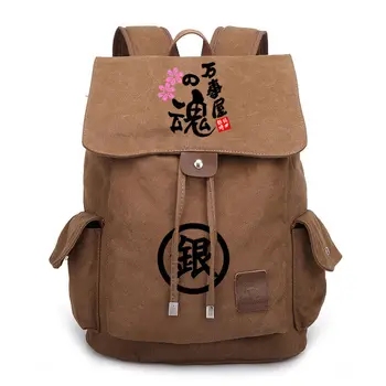 

Gintama Sakata Gintoki yo ro zu ya Backpack School Bag for Teenagers Book Bag Men Laptop Shoulder Bag Casual Travel Bag