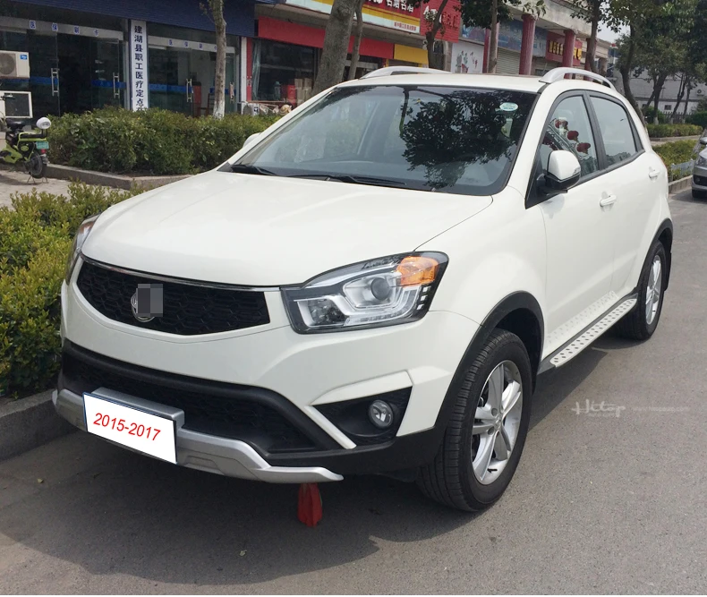 Боковая подножка nerf bar для Ssangyong Korando C 2011 2014 2019 матовый авиационный алюминиевый