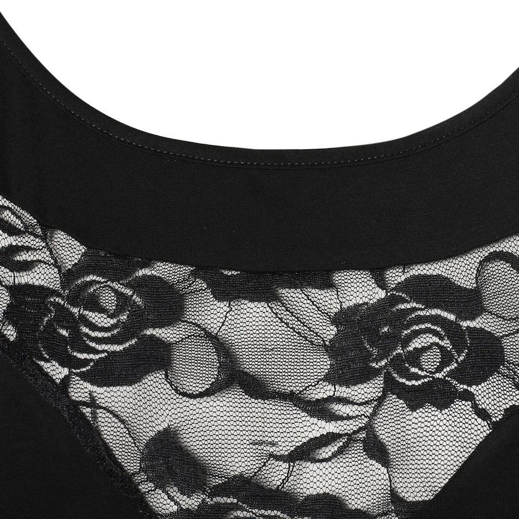 Feitong, женская блузка размера плюс, кружевная, с орнаментом, с вырезами, из кусков, одноцветная, Цветочный, с круглым вырезом, асимметричная, рукав три четверти, топ, блузка
