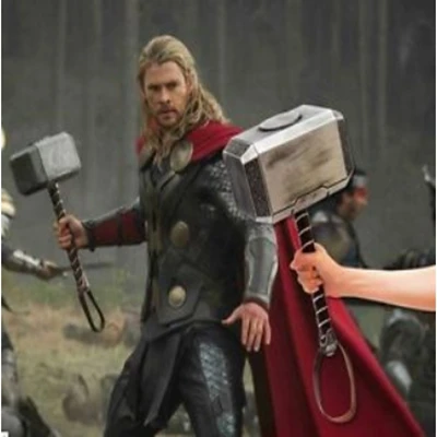 

1:1 Avengers Thor Hammer Thor's Hammer Cosplay Stage Solid Resin 1:1 Size Toy Gift Drop Ship