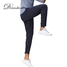 Летние тонкие быстросохнущие спортивные брюки, мужские тканые уличные компрессионные футбольные тренировочные брюки для бега, фитнеса