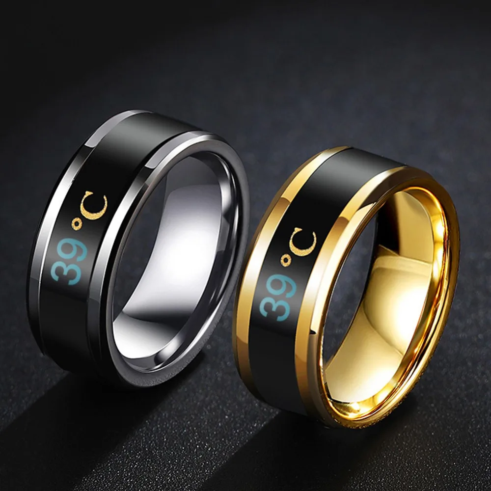 

Multifunctional Waterproof Temperature Sense Intelligent Smart Ring Finger Changing Color Mood Feeling Emotion men women ring