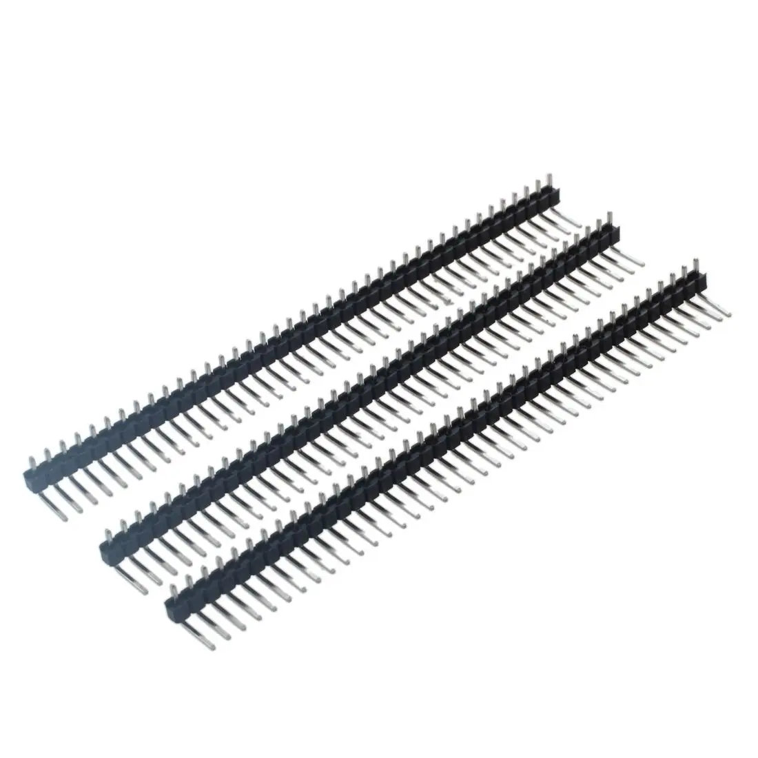 3 Pcs 40 Pins 2.54mm Pitch Single Row Right Angle PCB Board Pin Headers