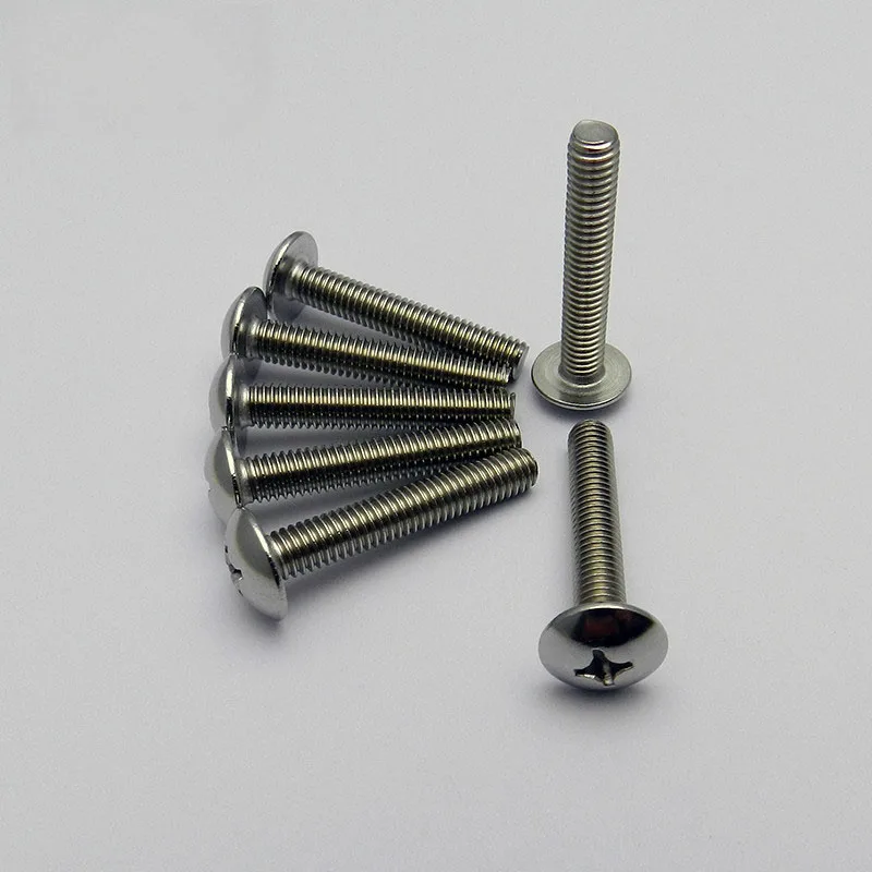 10pcs  M4x85  M4x90mm  M4x100mm Cross Round Flat Head Screw 304 Stainless Steel 