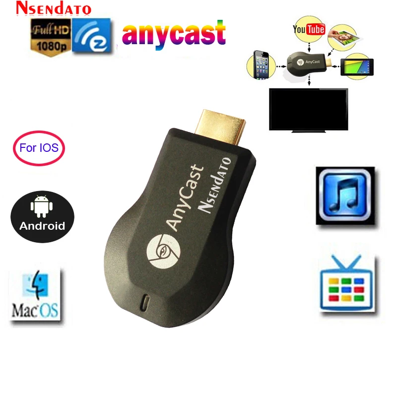 Anycast m2 iii Plus Miracast HDMI Wifi беспроводной ТВ адаптер Wifi дисплей зеркало литой приемник ключ для ios android планшет