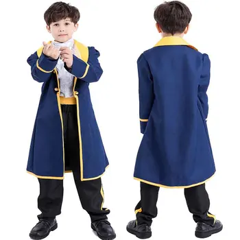 

Kids Beauty and the Beast Cosplay Boy Costumes Prince Adam party Cosplay Clothes Adult Men Child uniform halloween Party Clothes