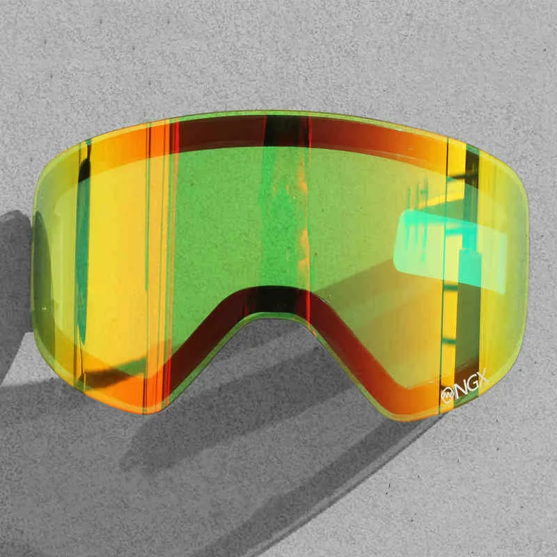 Nandn DIY двойной Слои незапотевающий УФ лыжные очки линзы Сменные Лыжный Спорт очки линзы ночь день Видение дополнительных объектива для NG6