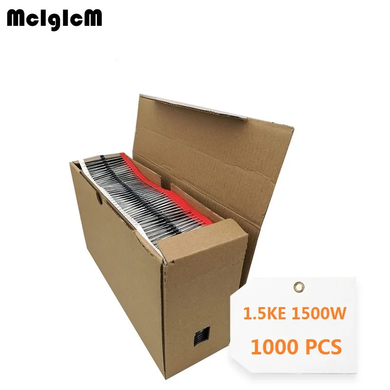 McIgIcM 1000pcs 1500W DO-201AD tvs diode 1.5KE7.5CA 1.5KE9.1CA 1.5KE10CA 1.5KE11CA 1.5KE12CA 1.5KE15CA 1.5KE20CA 1.5KE22CA | Электронные