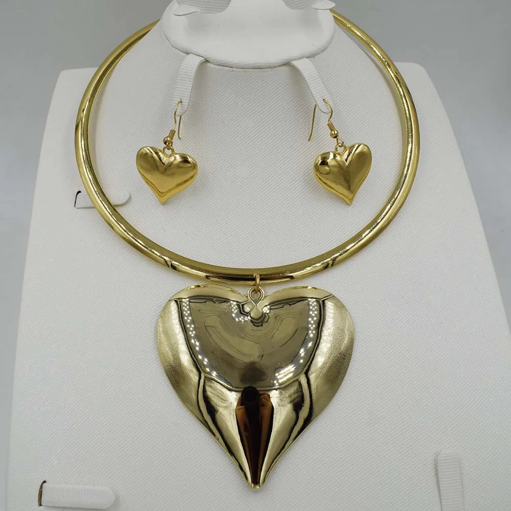 Fashion high quality Jewelry Set Italy 750 gold Earrings Necklace