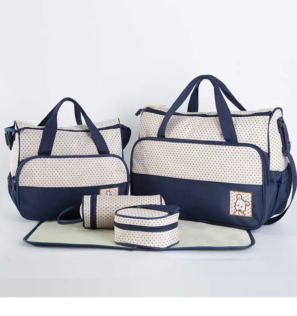 Cuidados com o Bebê Bolsas de Fraldas Bolsa de Fraldas Multifuncional Mãe Grande Capacidade Mochila Maternidade Mudando Infantil 5 Pçs - Set 15 Sacos de Fraldas Saco de Fraldas Multifuncional