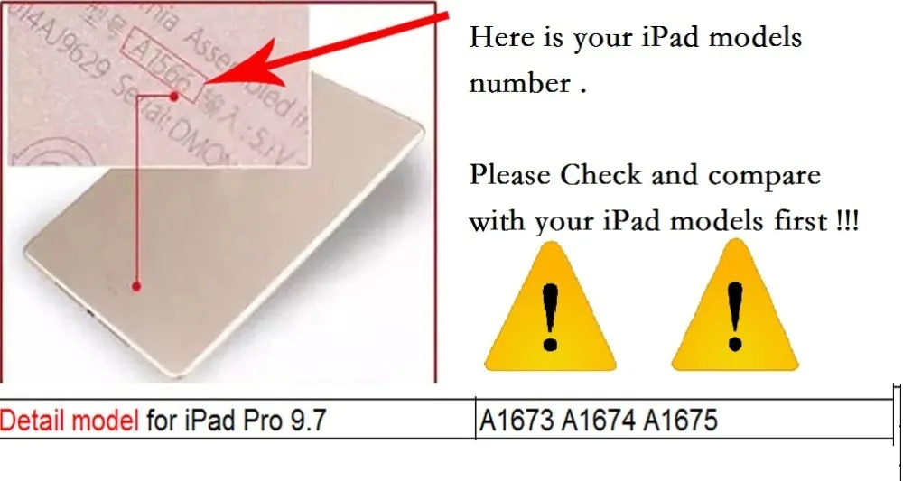 9.7'' Ultra-thin Slim Tablet Case for iPad Pro 9.7 Case Flip Magnetic Folding PVC A1673 A1674 Cover for iPad Pro 9.7 Smart Case