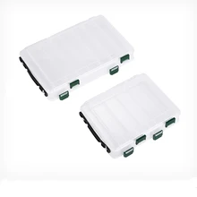 10 компаратов пластиковые рыболовные снасти коробки прозрачный двухсторонний ящик рыболовные жесткие приманки чехол для хранения 2 размера