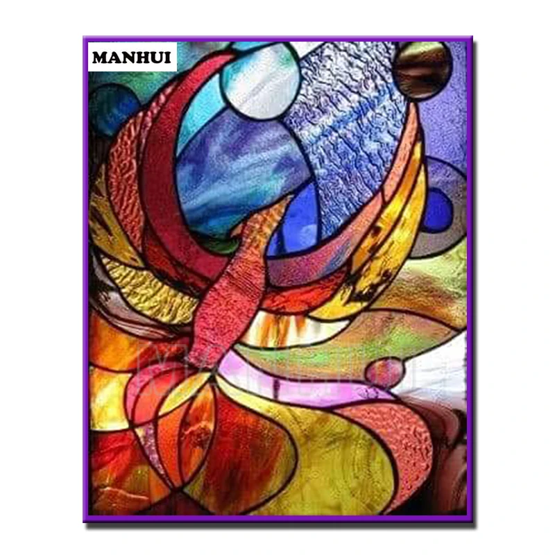 

DIY Diamond Mosaic Picture diamond Embroidery Full Round/ Square 5d Diamond Painting Cross Stitch Colorful phoenix 216