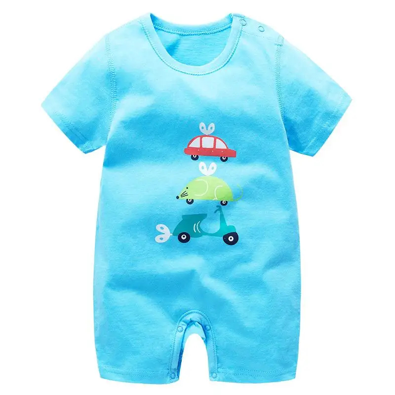 Летняя одежда для малышей в стиле унисекс; боди для новорожденных с изображением драдона кота; тонкие шорты для малышей; костюм для альпинизма - Цвет: car