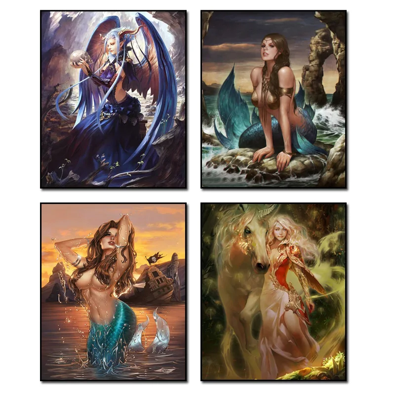 

6Style Diamond Embroidery Girl Offer Landscape Cross Stitch Kit Needlework Kits Diamond Painting Square Diamond Embroidery