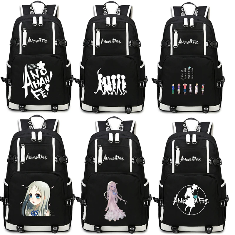 Anime Anohana Backpack Student Large Cartoon Honma Meiko Schoolbags Travel Laptop Backpacks Computer Bag Knapsack