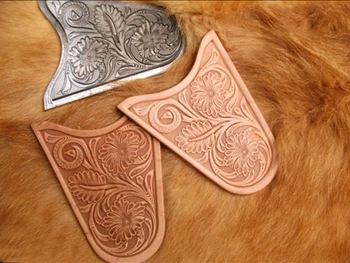 

Tang dynasty flower design Hand-work unique design leather working tools carving punches stamp craft with leather carving tools