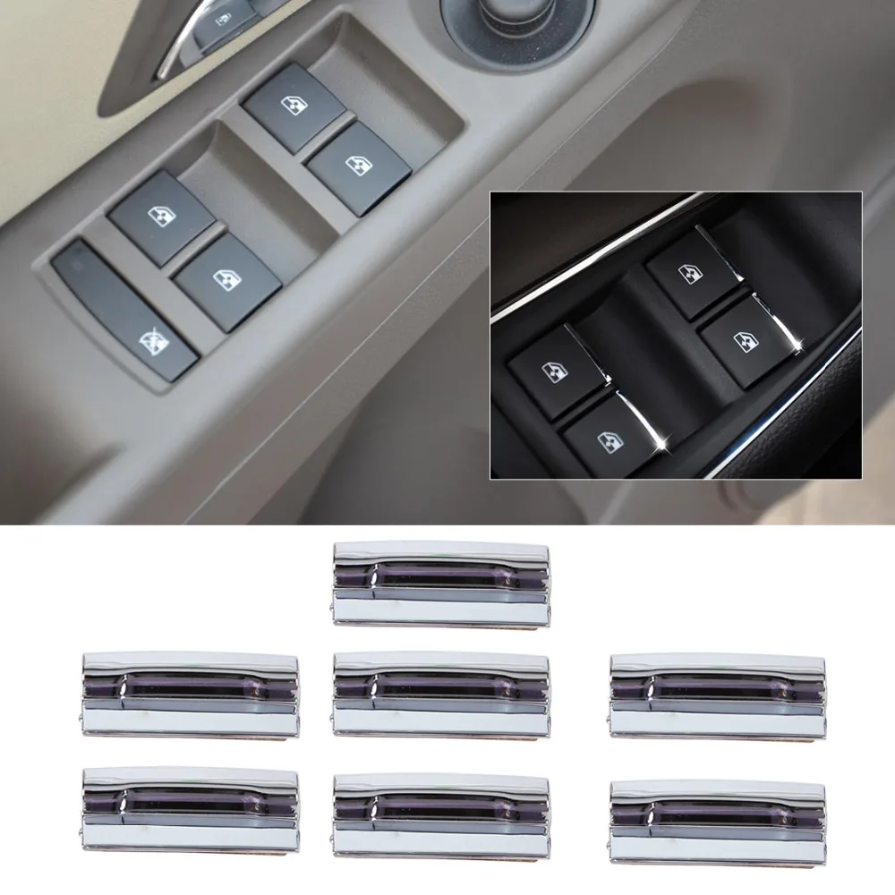 

beler 7Pcs Chrome Door Window Switch Lift Button Cover Trim For 2009 2010-2014 Chevrolet Cruze 2012 2013 2014 Chevrolet Malibu