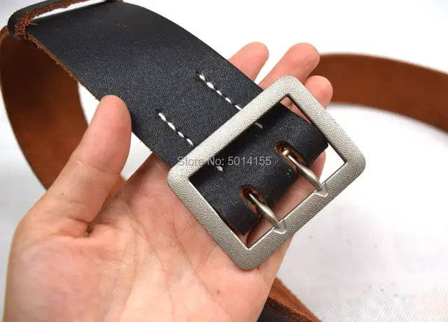 Koppel Leder Offizier Deutsch Gürtel WW2 German Officer Black Leather Belt