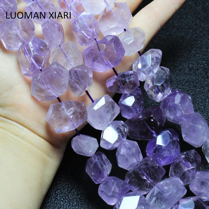 LUOMAN XIARI нерегулярные бусины из натурального амута для изготовления ювелирных