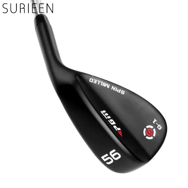 SURIEEN Black Unisex Stainless Steel+Carbon Golf Wedges Club Occupation Shaft Cutter Wedge 56