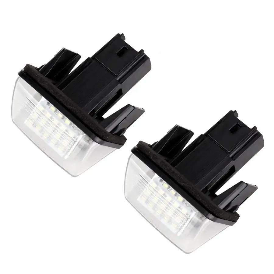 

1 Pair 18 LED White Car License Number Plate Light Fit for Citroen C3 C4 C5 for Peugeot 206 207 407/406/307/308/5008