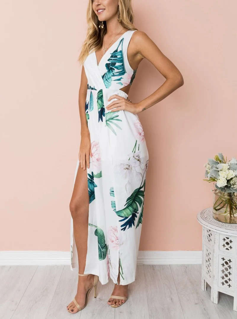 Gladiolus Hot Summer Jumpsuit Women 2019 V Neck Floral Print Split Long Pants Beach Sexy Jumpsuits 2019 Rompers Womens Jumpsuit (18)