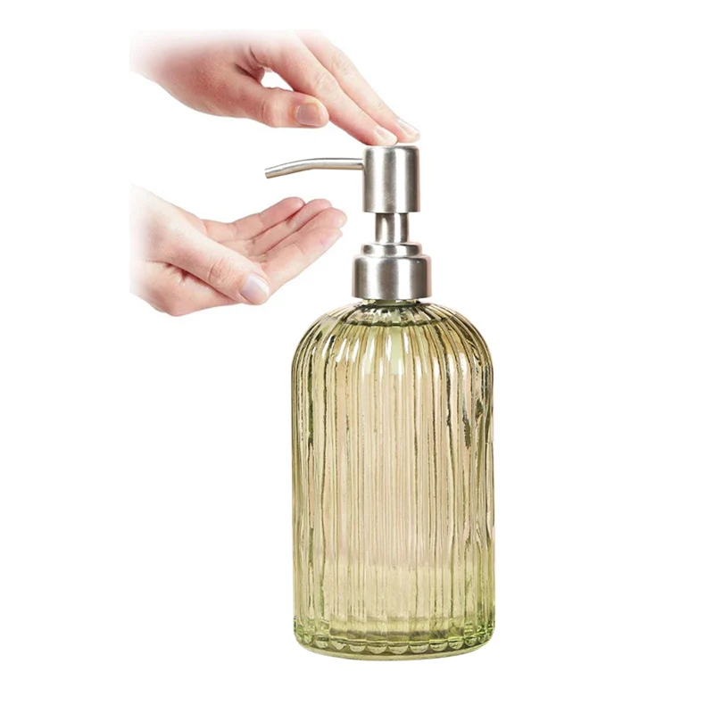 Billig Seife Shampoo Dispenser Flüssigkeit Hand Seife Flasche mit Edelstahl Pumpe für Bad Küche BDF99