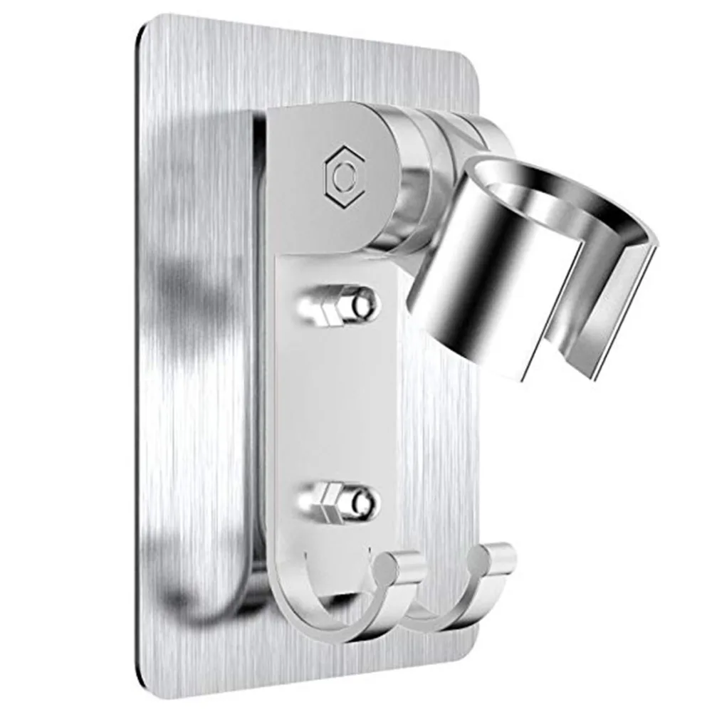 

Adjustable Space Aluminum Alloy Holder No Drilling Pressure Shower Head Nozzle Traceless Bracket Stands