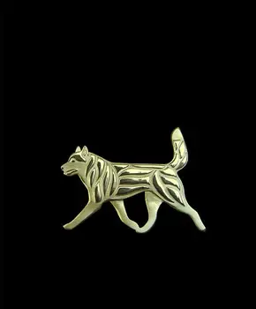 

Siberian Husky movement with carried up tail Brooch Female/Male Gift Jewelry Brooch--12pcs/Lot(6 Colors Free Choice)