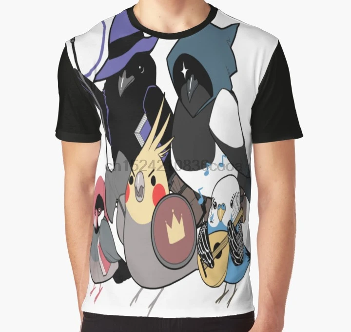 

All Over Print 3D Tshirt Men Funny T Shirt D&D Birds Sticker