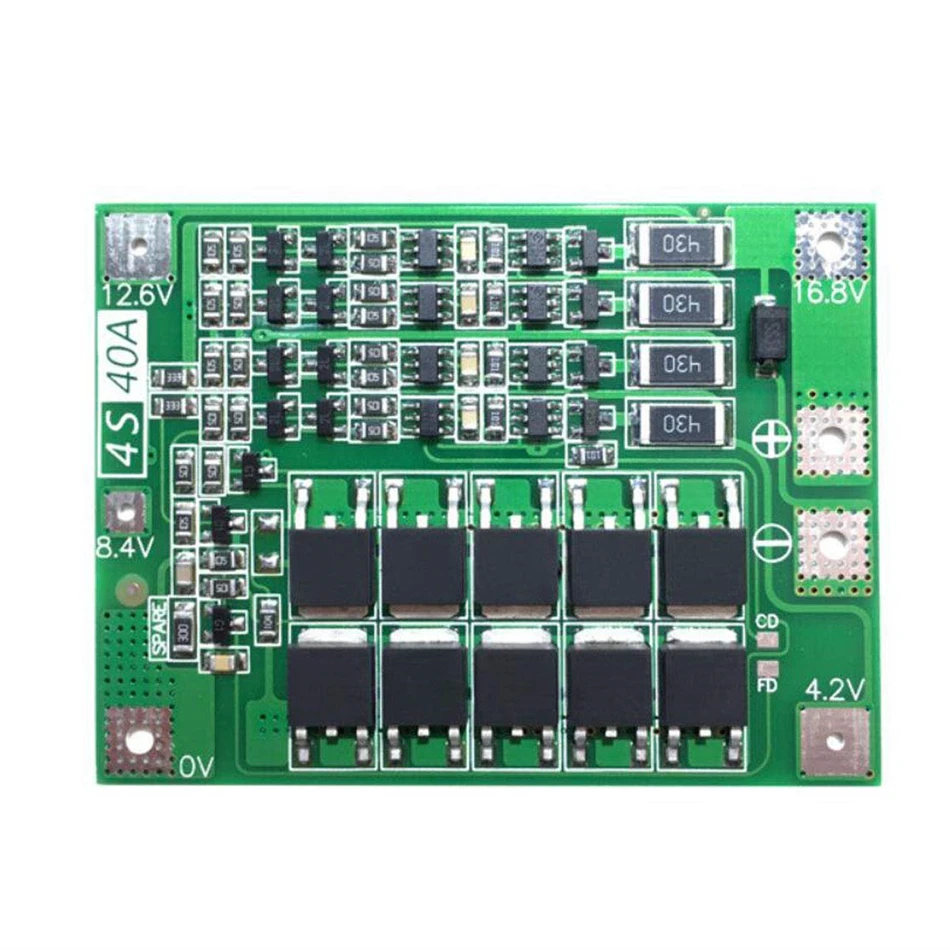 Сбалансированный/Улучшенный 4S 16,8 V 40A 18650 зарядное устройство PCB плата защиты BMS литий-ионный аккумулятор зарядное устройство Lipo сотовый модуль