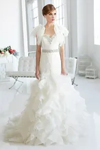 Free Shipping Romantic Trumpet Sweetheart Neckline Sweep Train Mermaid Wedding Dress Patterns With Beadings WX11633