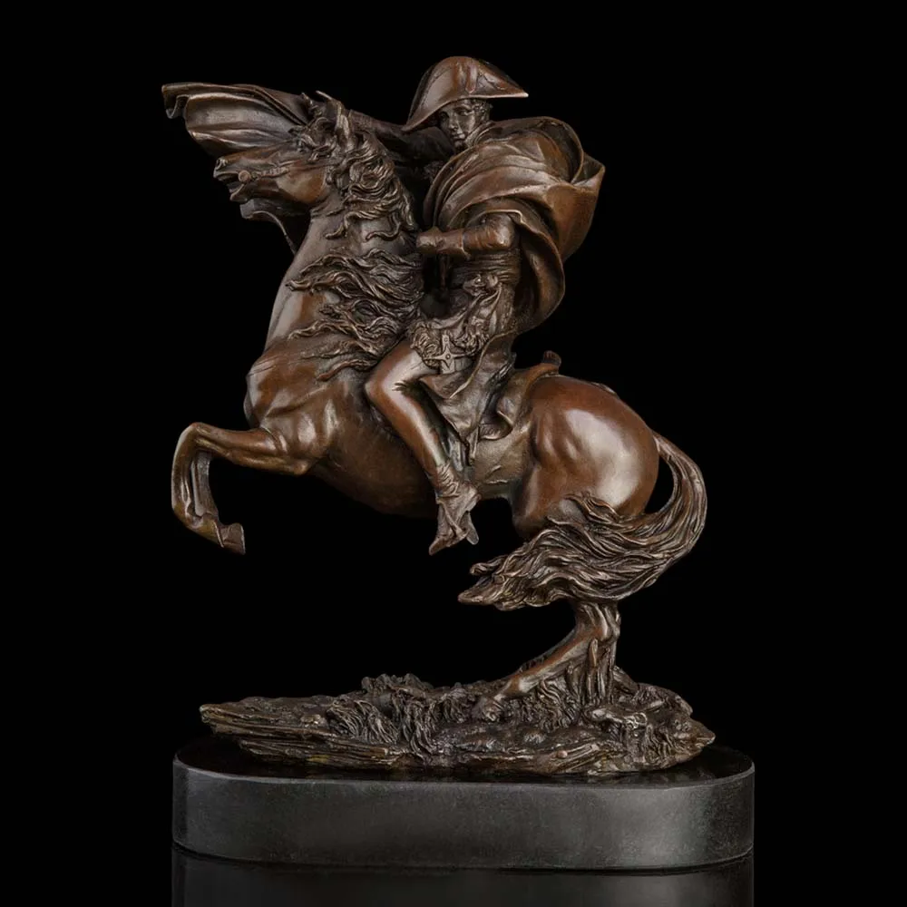 ATLIE BRONZES Famous Collectibles Pure Bronze Statue Napoleon Bonaparte
