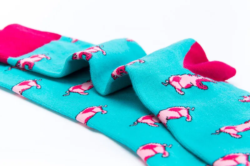 Jhouson/1 пара, красочные принты с изображением фермы, Харадзюку, Мультяшные животные, овца, корова, свинья, смешные мужские носки, удобные хлопковые носки