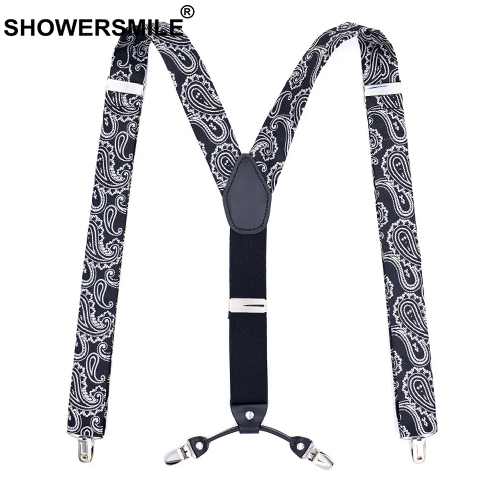 Men Suspenders Y-Shape Argyle Braces Clip On Elastic Belt Clothes Accessory Gift