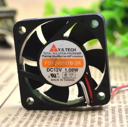 

Original Y.S.TECH FD1240107B-2R 40*40*10 12V 1.08W 4cm 3 wire double ball fan