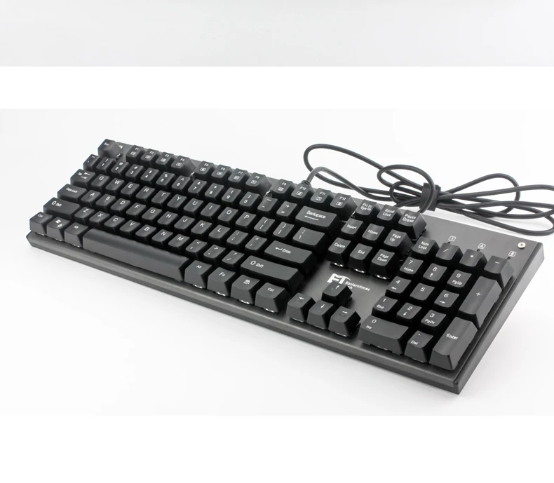 ET K1 Gaming Mechanical Keyboard 104 Keys USB N K Rollover Metal Case Multifunction MX Blue