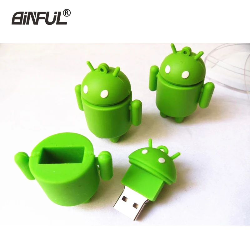 Usb накопитель с роботом 4 ГБ 8 16 32 64 зеленый флеш карта памяти|u disk|memory stickmemory stick pendrive