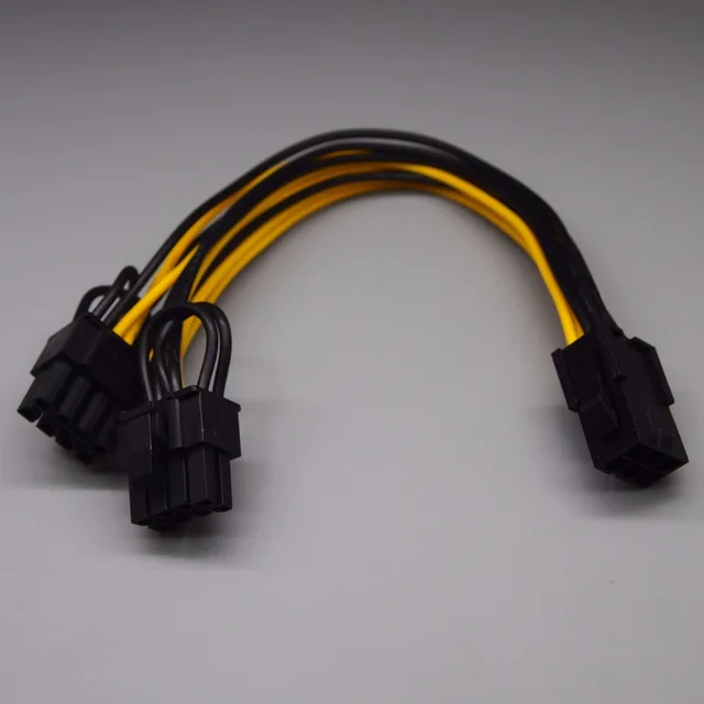 Best Quality 10pcs 6Pin to double 8Pin graphics card power cable 6P to 6+2 graphics card power supply cable Best Quality 10pcs 6Pin to double 8Pin graphics card power cable 6P to 6+2 graphics card power supply cable