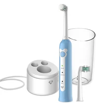 Детская электрическая зубная щетка с индуктивной зарядкой, детская Водонепроницаемая электрическая зубная щетка с 2 шт., двухсторонняя Чистящая Сменная головка