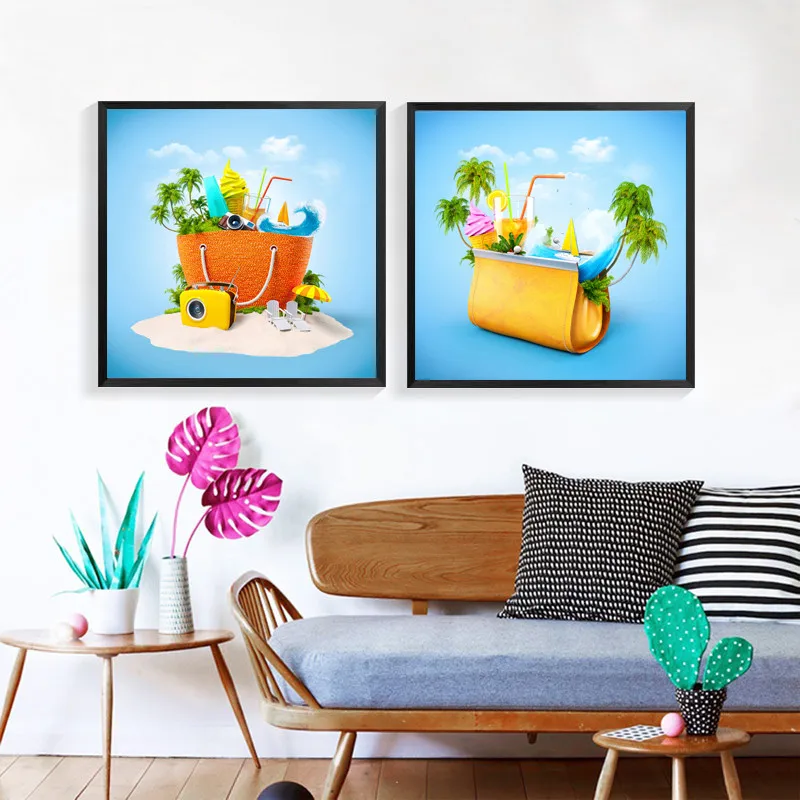 

Nordic Scenery Wall Art Canvas Painting Travel Concept Poster Room Decor Wall Pictures Print