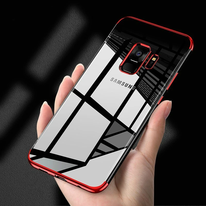 

Funda For Samsung Galaxy S8 S10 e S9 Plus S7 Edge Ultra Thin Plating Soft TPU Back Cover For Samsung Galaxy Note 8 9 Phone Case