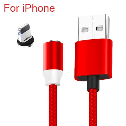Sarika S03 3 в 1 магнитное зарядное устройство Micro USB кабель для iPhone 5 5S 6 7 6S 8 Plus Быстрая зарядка магнит зарядка usb type C кабель провод - Цвет: Red For iPhone