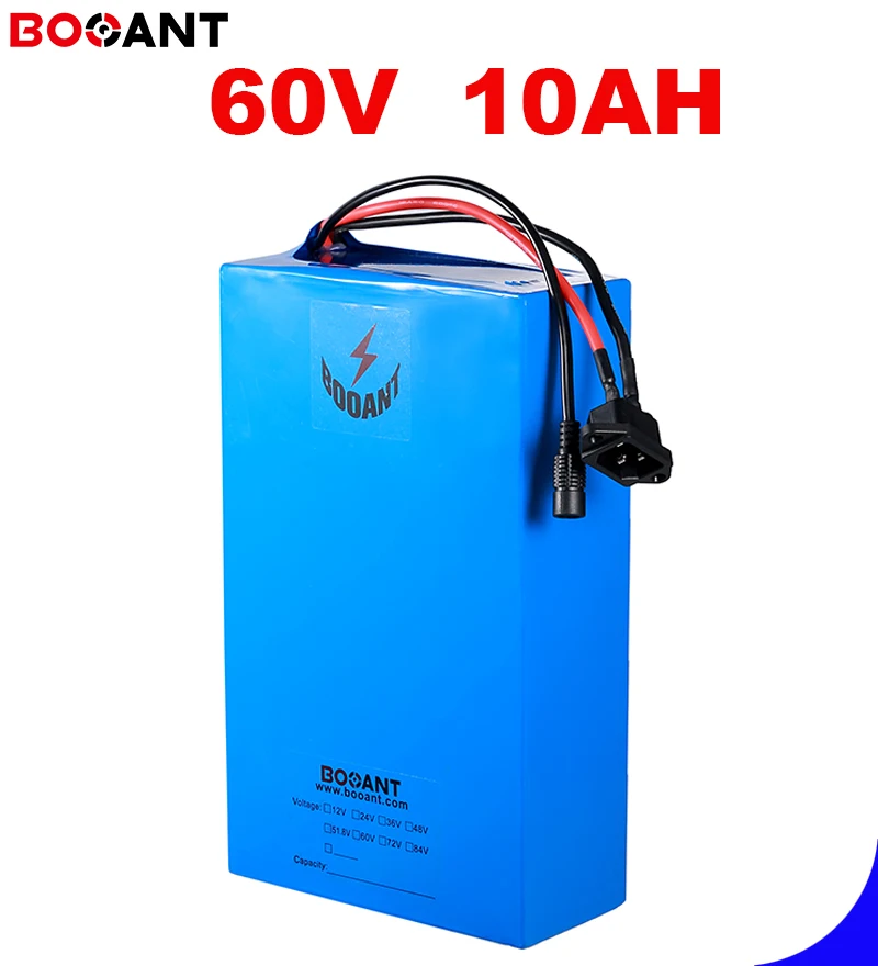 Top E-bike Lithium battery pack 60V 10AH for 500W 700W Motor electric bike battery 18650 60V 10ah electric scooter with 2A Charger 6