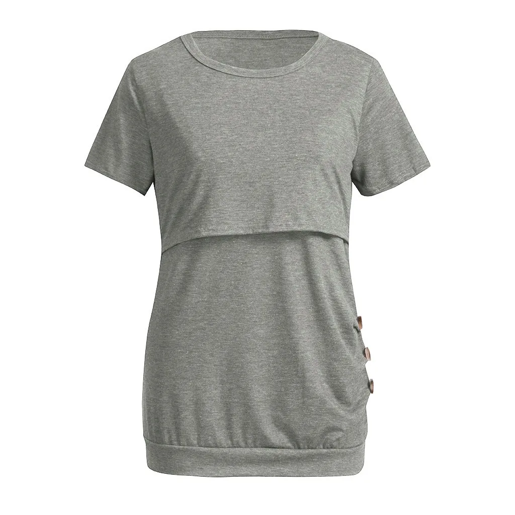 2019 Новая женская рубашка ropa de mujer, Одежда для беременных мам, одежда для кормящих детей, полосатые футболки с короткими рукавами, jurk
